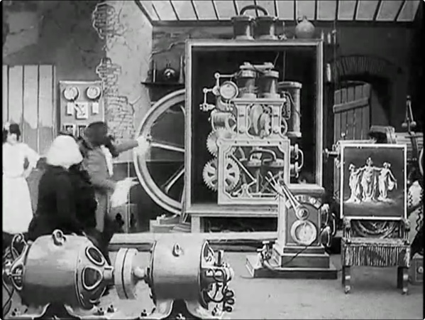 The televisual machine in Méliès’ La Photographie électrique à la distance (Long Distance Wireless Photography, 1908).