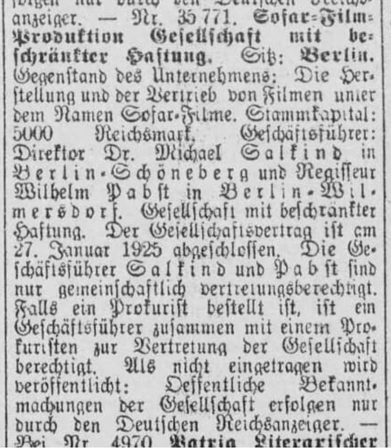 Deutscher Reichsanzeiger No. 70, Mar. 24, 1925