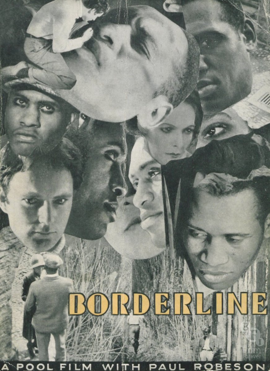 © BFI Archives. POOL Group poster for Borderline screening, probably for its premiere at the Academy Cinema, London, October 1930.